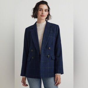 Madewell The Petite Rosedale Blazer in Plaid Size: 12
